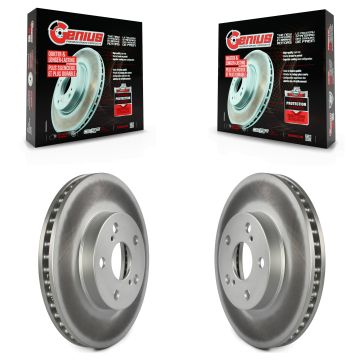 Front Coated Disc Brake Rotors Pair For Toyota Prius Lexus CT200h Plug-In KG-100310