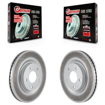 Front Coated Disc Brake Rotors Pair For Nissan Sentra Juke KG-100326