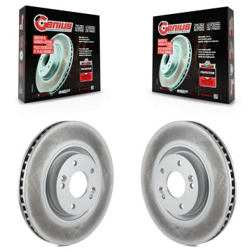 Front Coated Brake Rotors Pair For Hyundai Kia Tucson Sportage Optima Sonata Cadenza Nexo KG-100330
