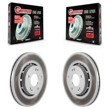 Front Coated Disc Brake Rotors Pair For Mitsubishi Lancer KG-100334
