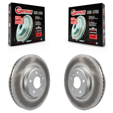 Front Coated Disc Brake Rotors Pair For Audi Q5 A4 Quattro A5 allroad A7 A6 S5 KG-100336