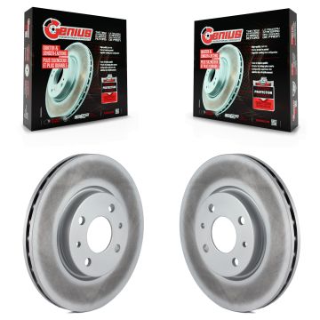 Front Coated Disc Brake Rotors Pair For Fiat 500 KG-100337