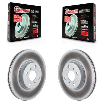 Front Coated Disc Brake Rotors Pair For Toyota Yaris KG-100342