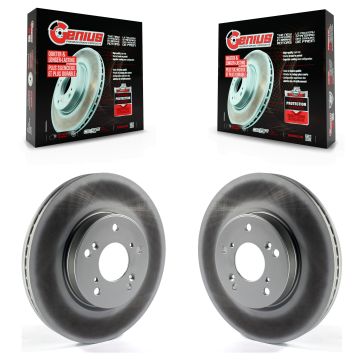 Front Coated Disc Brake Rotors Pair For Honda HR-V Accord CR-V KG-100349