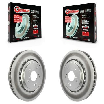Front Coated Disc Brake Rotors Pair For Acura TLX MDX KG-100354