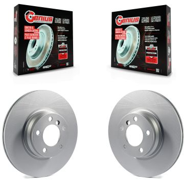 Front Coated Disc Brake Rotors Pair For BMW 328i xDrive 428i 228i Gran Coupe 330e KG-100355