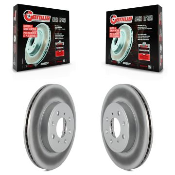 Front Coated Disc Brake Rotors Pair For 2015-2020 Honda Fit KG-100357