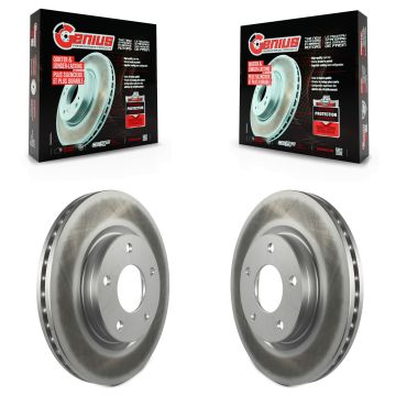 Front Coated Disc Brake Rotors Pair For Nissan Sentra KG-100359