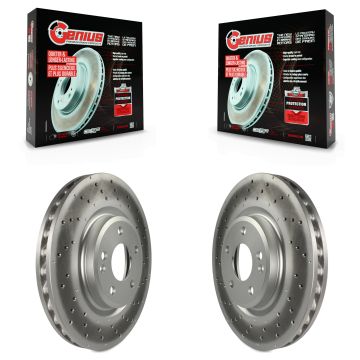 Front Coated Disc Brake Rotor Pair For Mercedes-Benz GLA250 CLA250 B250 With Sport Package KG-100364