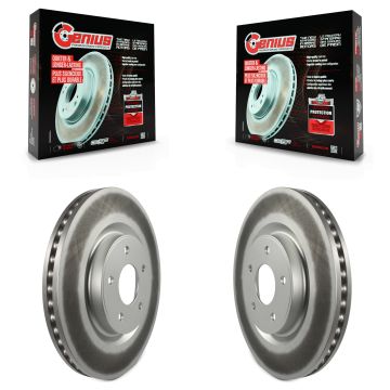 Front Coated Disc Brake Rotors Pair For Nissan Rogue KG-100365