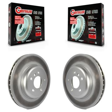 Front Coated Disc Brake Rotor Pair For BMW 535i xDrive 535d 640i Gran Coupe ActiveHybrid 5 KG-100378