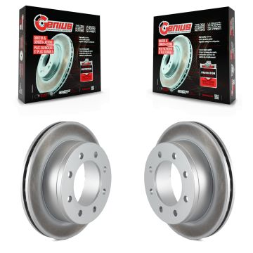 Rear Coat Brake Rotors Pair For GMC Chevrolet Sierra 2500 HD Silverado Savana Express 3500 KG-100383
