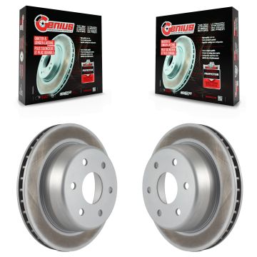 Rear Coat Brake Rotor Pair For Chevrolet GMC Silverado 1500 Sierra Avalanche Express Yukon KG-100386