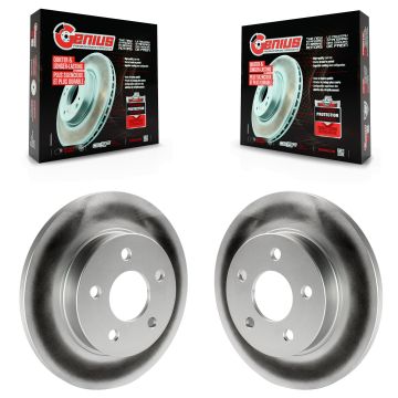 Rear Coated Brake Rotor Pair For Chevrolet Malibu Pontiac Cobalt G5 G6 Saturn Ion HHR Aura KG-100392