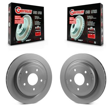 Rear Coated Disc Brake Rotors Pair For Chevrolet Corvette Cadillac XLR KG-100393