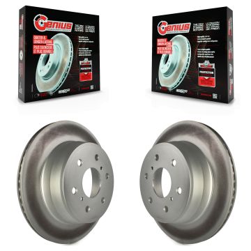 Rear Coat Brake Rotor Pair For Chevrolet GMC Sierra 1500 Silverado Tahoe Cadillac Yukon XL KG-100403