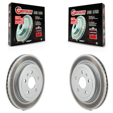 Rear Coated Disc Brake Rotors Pair For Chevrolet Camaro Cadillac CTS KG-100410