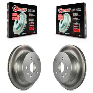 Rear Coated Disc Brake Rotors Pair For 2010-2017 Chevrolet Equinox GMC Terrain KG-100412