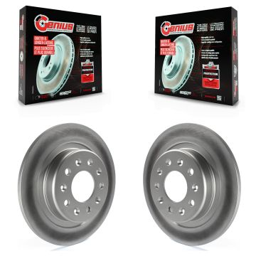 Rear Coated Brake Rotor Pair For Chevrolet Equinox GMC Terrain Malibu Buick Envision Regal KG-100420