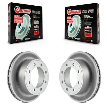 Rear Coat Disc Brake Rotor Pair For Ford E-350 Super Duty E-250 Econoline Club Wagon E-150 KG-100427