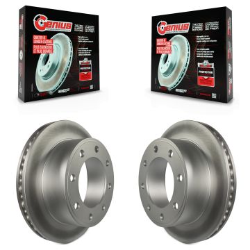 Rear Coat Disc Brake Rotors Pair For Ford F-350 Super Duty F-250 Excursion E-450 Econoline KG-100428