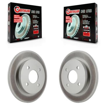 Rear Coated Disc Brake Rotors Pair For Ford Focus Fiesta KG-100431