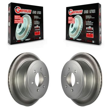 Rear Coated Disc Brake Rotors Pair For Ford F-150 Lincoln Mark LT KG-100436