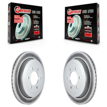 Rear Coated Disc Brake Rotors Pair For 2007-2017 Ford Expedition Lincoln Navigator KG-100444