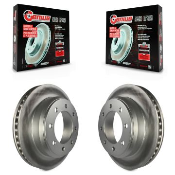 Rear Coated Disc Brake Rotors Pair For Ford E-350 Super Duty E-250 E-150 Econoline KG-100446
