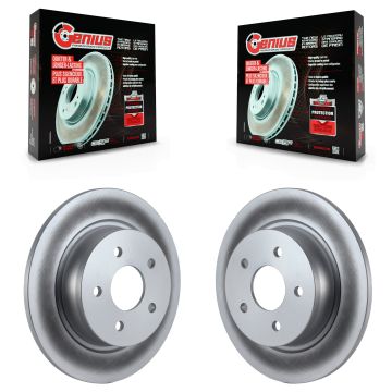 Rear Coated Disc Brake Rotors Pair For Ford Escape Transit Connect C-Max KG-100453
