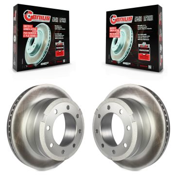 Rear Coated Disc Brake Rotors Pair For Ford F-350 Super Duty F-250 KG-100456