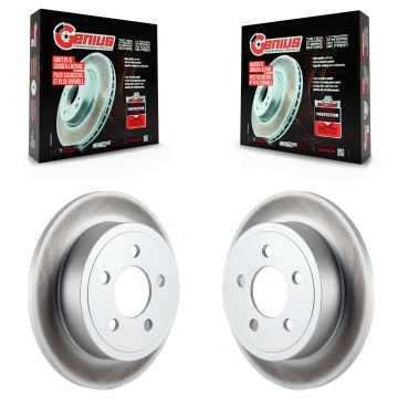Rear Coated Disc Brake Rotors Pair For Jeep Liberty Wrangler TJ KG-100467