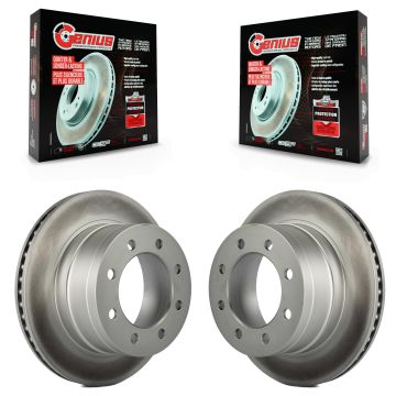 Rear Coated Disc Brake Rotors Pair For Dodge Ram 1500 3500 2500 KG-100468