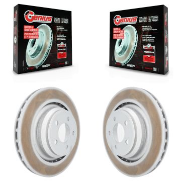 Rear Coated Disc Brake Rotors Pair For Dodge Charger Chrysler 300 Challenger Magnum KG-100474
