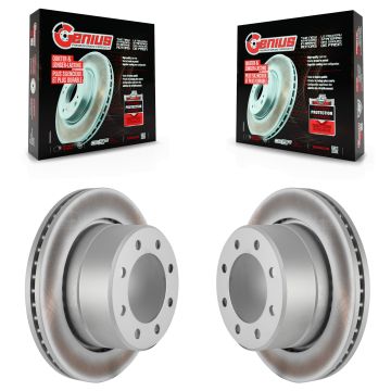 Rear Coated Disc Brake Rotors Pair For Ram 2500 3500 1500 Dodge KG-100484