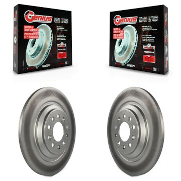 Rear Coat Disc Brake Rotor Pair For 2014-2023 Jeep Cherokee With Dual Piston Front Caliper KG-100490