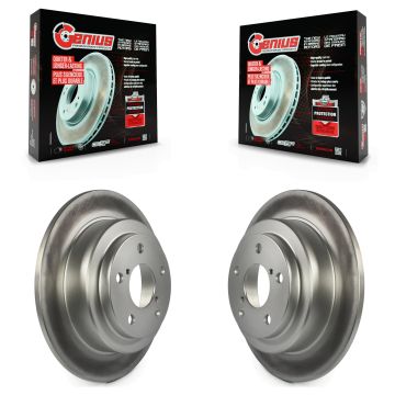 Rear Coated Disc Brake Rotors Pair For Subaru Impreza Forester Legacy Saab 9-2X KG-100493