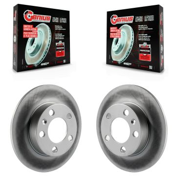 Rear Coated Disc Brake Rotors Pair For Volkswagen Jetta Golf Beetle City Audi TT KG-100507