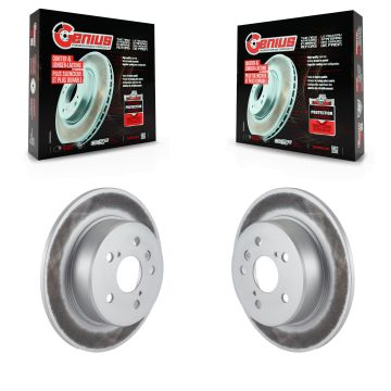 Rear Coated Disc Brake Rotors Pair For Toyota Highlander Lexus RX300 AWD KG-100508
