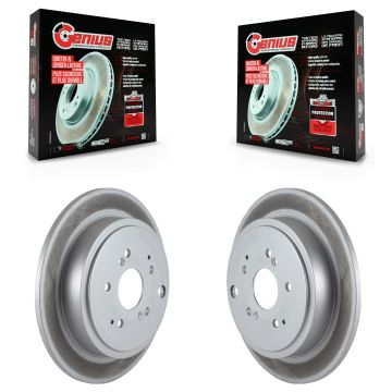 Rear Coated Disc Brake Rotors Pair For Honda Pilot Acura MDX KG-100514