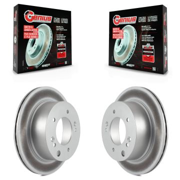 Rear Coated Disc Brake Rotors Pair For 2003-2006 Kia Sorento KG-100548