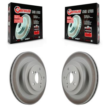 Rear Coated Disc Brake Rotors Pair For Subaru Legacy Impreza KG-100555