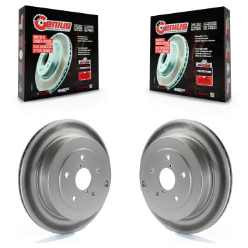Rear Coated Disc Brake Rotors Pair For Subaru Tribeca B9 KG-100559