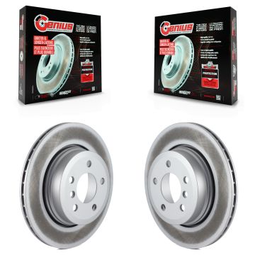 Rear Coated Disc Brake Rotors Pair For 2004-2010 BMW X3 KG-100562