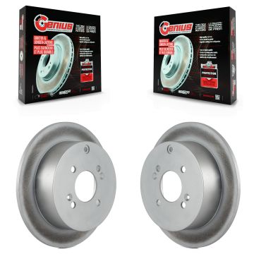 Rear Coated Disc Brake Rotors Pair For 2006-2010 Hyundai Accent Kia Rio5 Rio KG-100565