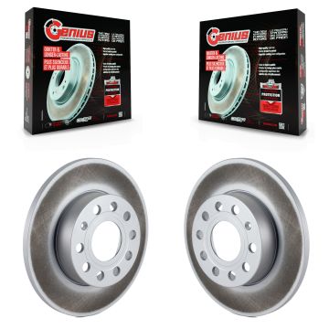 Rear Coated Disc Brake Rotors Pair For Volkswagen Jetta Rabbit Golf Audi A3 Quattro KG-100567