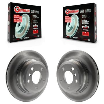 Rear Coated Disc Brake Rotors Pair For BMW X5 X6 KG-100596