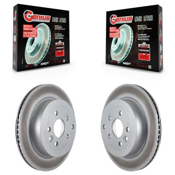 Rear Coated Disc Brake Rotors Pair For 2008-2012 Land Rover LR2 KG-100607