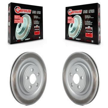 Rear Coated Brake Rotors Pair For Jaguar XF XJ XK S-Type Vanden Plas XKR XJR XJ8 Super V8 KG-100608