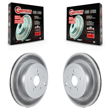 Rear Coated Disc Brake Rotors Pair For Subaru Impreza WRX STI KG-100611